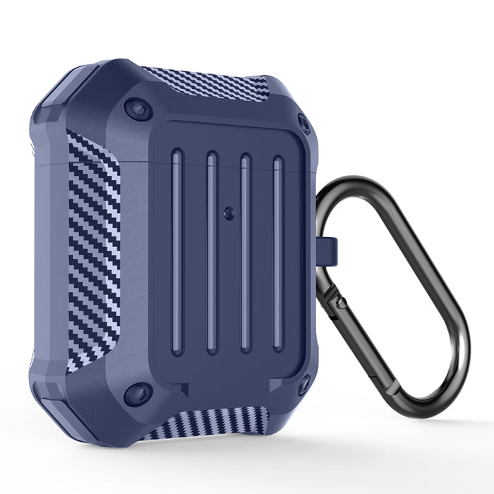 Estuche protector de TPU para equipaje de fibra de carbono a prueba de golpes para auriculares inalámbricos, For AirPods 1/2, For AirPods Pro