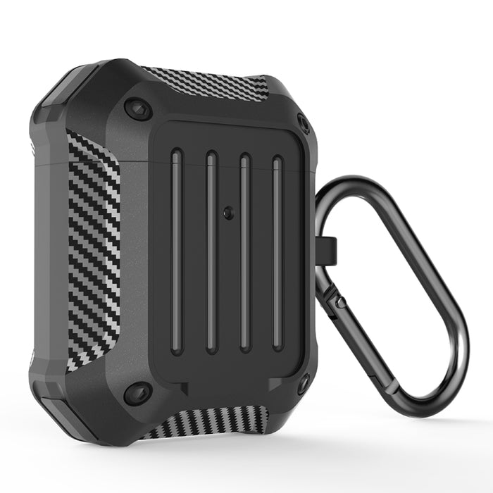 Estuche protector de TPU para equipaje de fibra de carbono a prueba de golpes para auriculares inalámbricos, For AirPods 1/2, For AirPods Pro