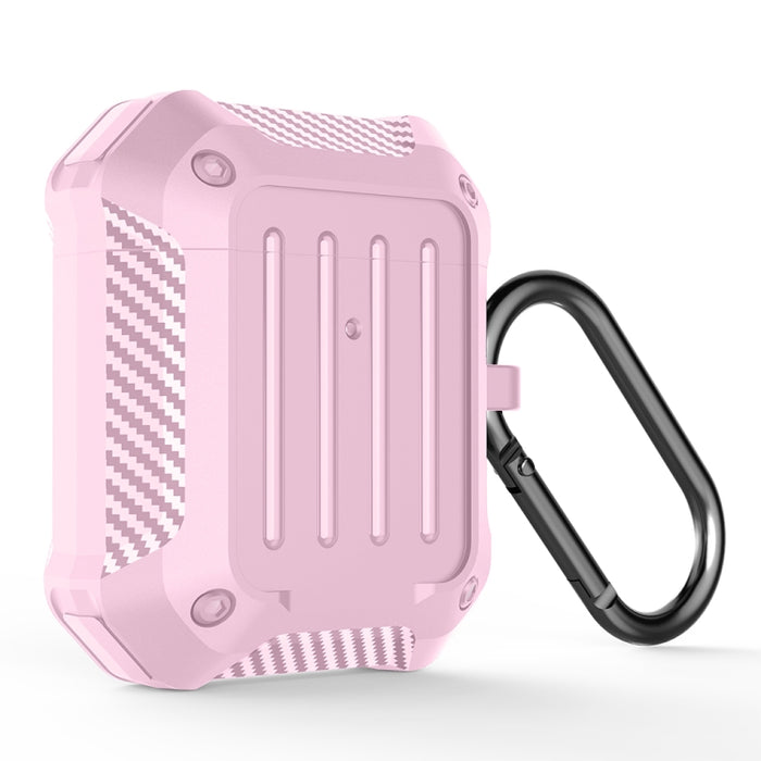 Estuche protector de TPU para equipaje de fibra de carbono a prueba de golpes para auriculares inalámbricos, For AirPods 1/2, For AirPods Pro
