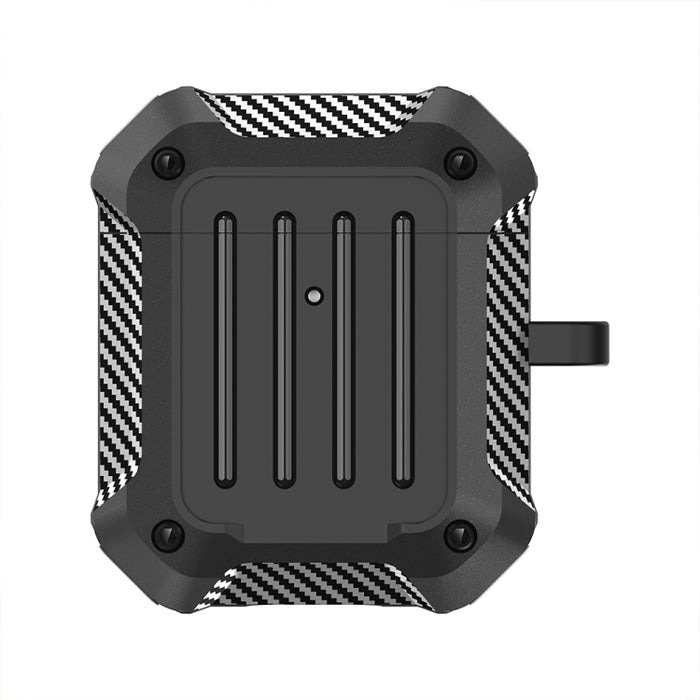 Estuche protector de TPU para equipaje de fibra de carbono a prueba de golpes para auriculares inalámbricos, For AirPods 1/2, For AirPods Pro