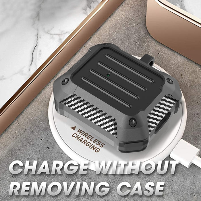 Estuche protector de TPU para equipaje de fibra de carbono a prueba de golpes para auriculares inalámbricos, For AirPods 1/2, For AirPods Pro