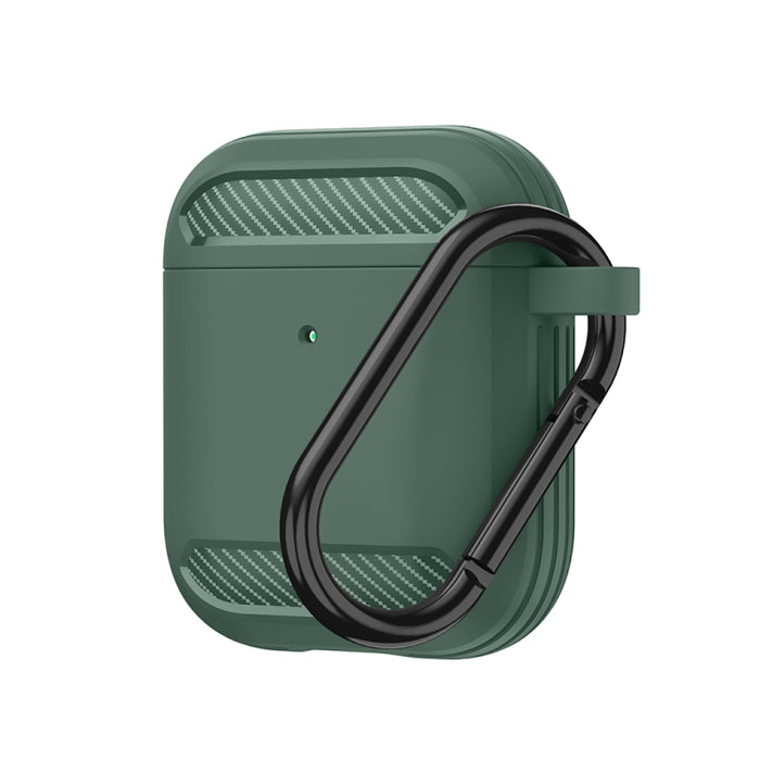 Estuche protector de TPU con armadura de fibra de carbono a prueba de golpes para auriculares inalámbricos