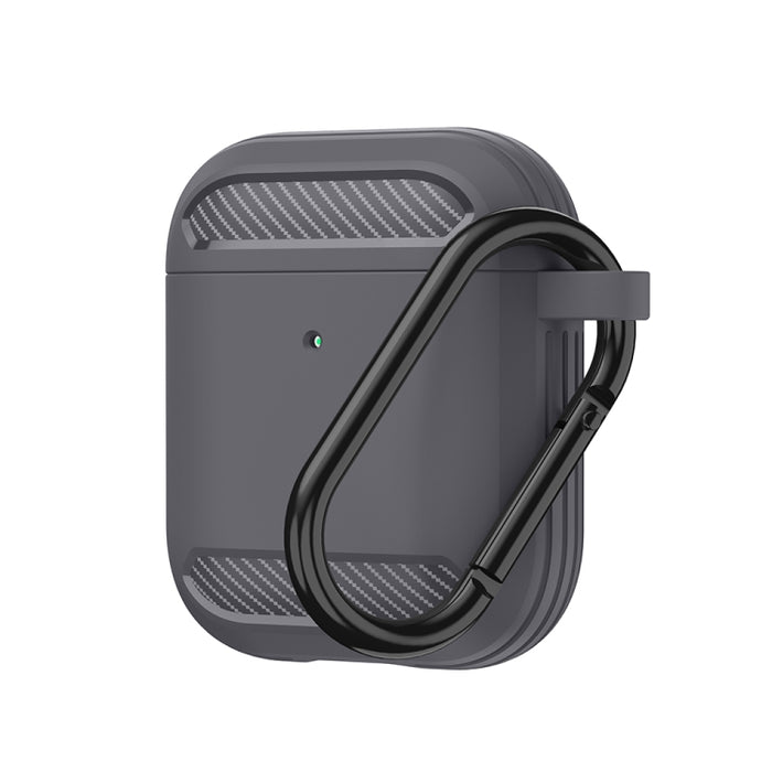 Estuche protector de TPU con armadura de fibra de carbono a prueba de golpes para auriculares inalámbricos