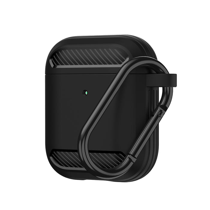 Estuche protector de TPU con armadura de fibra de carbono a prueba de golpes para auriculares inalámbricos