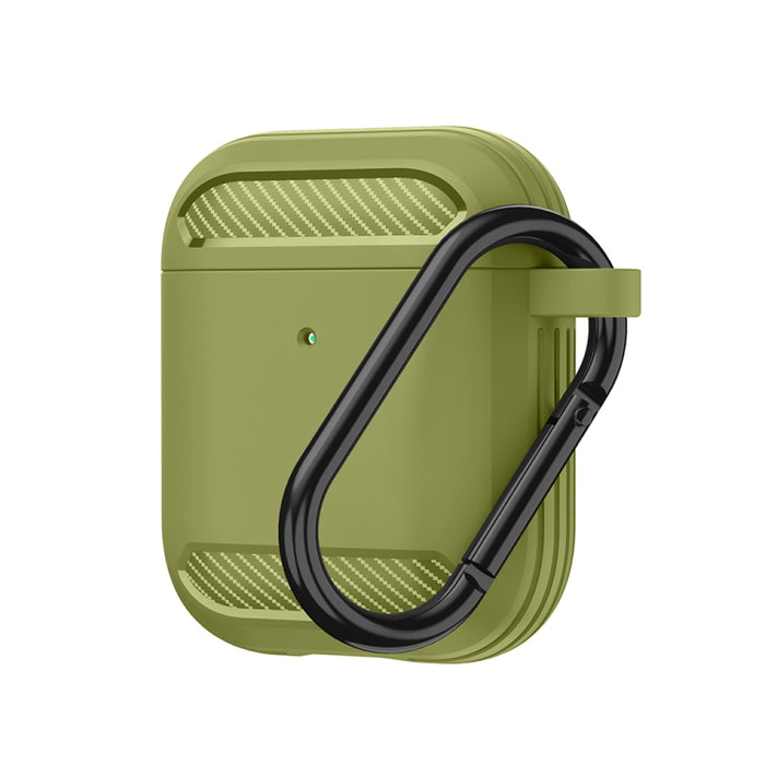 Estuche protector de TPU con armadura de fibra de carbono a prueba de golpes para auriculares inalámbricos