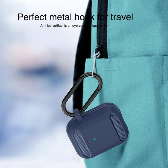 Estuche protector de TPU con armadura de fibra de carbono a prueba de golpes para auriculares inalámbricos