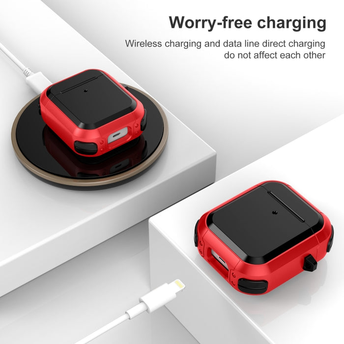 Estuche protector de TPU Thunder Mecha a prueba de golpes para auriculares inalámbricos, For AirPods 1/2, For AirPods Pro