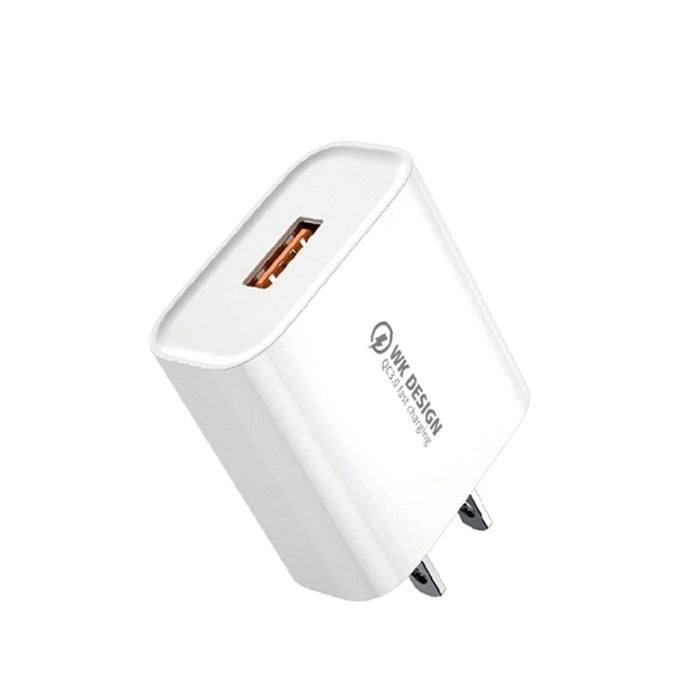 WK WP-U57 Max 18W Maxspeed QC3.0 Cargador rápido + USB a cable de datos de 8 pines