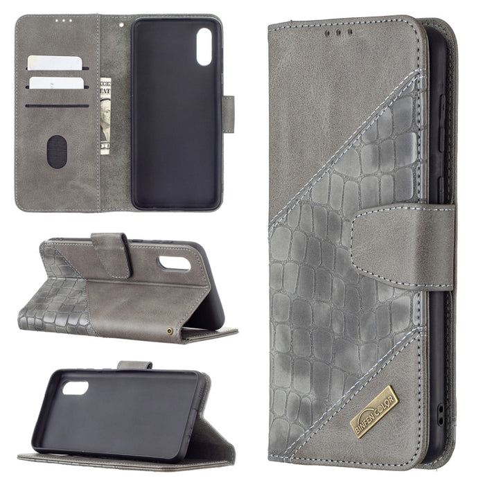 Funda de cuero PU con tapa horizontal y textura de cocodrilo a juego con billetera, soporte y ranuras para tarjetas, For LG K42, For Xiaomi Redmi Note 10 4G /Note 10s, For Samsung Galaxy A02 / M02, For Samsung Galaxy A32 4G