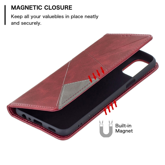 Estuche de cuero magnético con tapa horizontal con textura de rombos con soporte y ranuras para tarjetas, For LG K42, For Xiaomi Redmi Note 10 4G / Note 10s, For Samsung Galaxy A32 4G