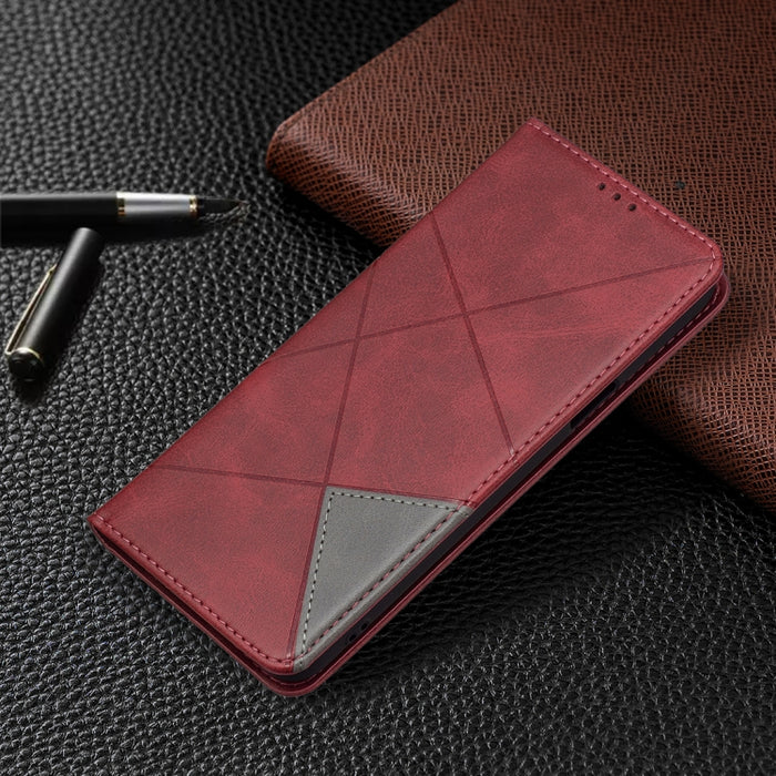 Estuche de cuero magnético con tapa horizontal con textura de rombos con soporte y ranuras para tarjetas, For LG K42, For Xiaomi Redmi Note 10 4G / Note 10s, For Samsung Galaxy A32 4G