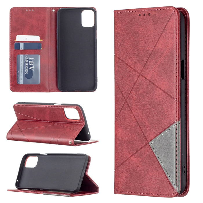 Estuche de cuero magnético con tapa horizontal con textura de rombos con soporte y ranuras para tarjetas, For LG K42, For Xiaomi Redmi Note 10 4G / Note 10s, For Samsung Galaxy A32 4G
