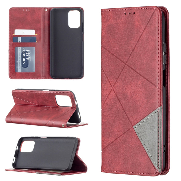 Estuche de cuero magnético con tapa horizontal con textura de rombos con soporte y ranuras para tarjetas, For LG K42, For Xiaomi Redmi Note 10 4G / Note 10s, For Samsung Galaxy A32 4G