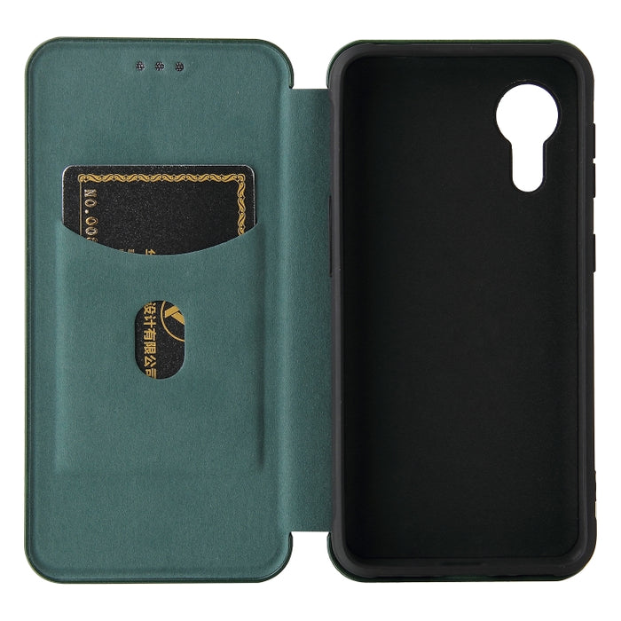 Textura de fibra de carbono Flip horizontal magnético TPU + PC + Funda de cuero PU con ranura para tarjeta, For Samsung Galaxy Xcover 5, For Xiaomi Mi 10S