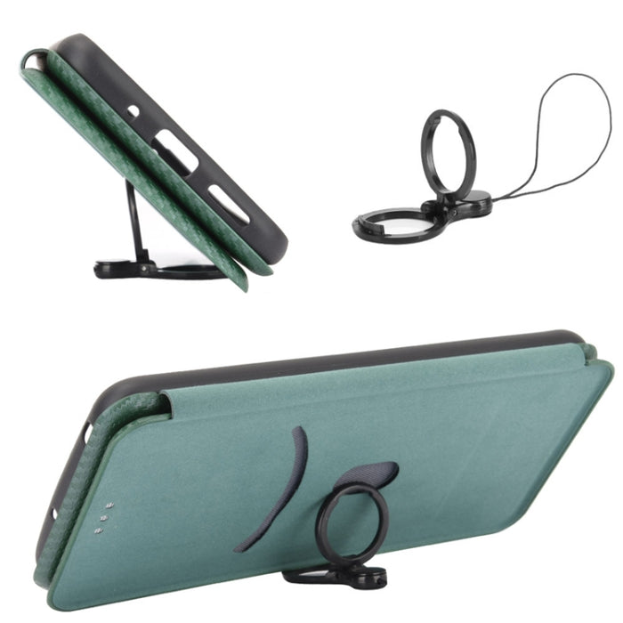 Textura de fibra de carbono Flip horizontal magnético TPU + PC + Funda de cuero PU con ranura para tarjeta, For Samsung Galaxy Xcover 5, For Xiaomi Mi 10S