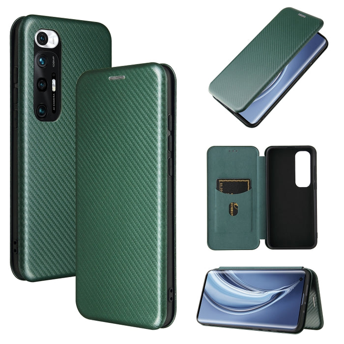 Textura de fibra de carbono Flip horizontal magnético TPU + PC + Funda de cuero PU con ranura para tarjeta, For Samsung Galaxy Xcover 5, For Xiaomi Mi 10S