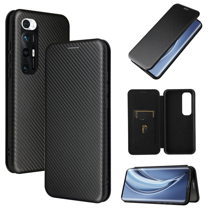 Textura de fibra de carbono Flip horizontal magnético TPU + PC + Funda de cuero PU con ranura para tarjeta, For Samsung Galaxy Xcover 5, For Xiaomi Mi 10S