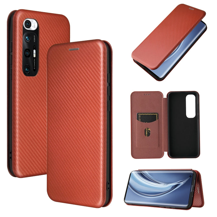 Textura de fibra de carbono Flip horizontal magnético TPU + PC + Funda de cuero PU con ranura para tarjeta, For Samsung Galaxy Xcover 5, For Xiaomi Mi 10S
