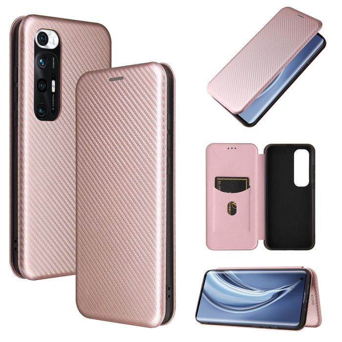 Textura de fibra de carbono Flip horizontal magnético TPU + PC + Funda de cuero PU con ranura para tarjeta, For Samsung Galaxy Xcover 5, For Xiaomi Mi 10S