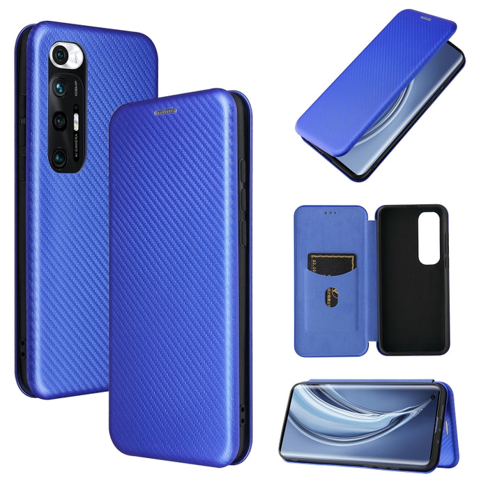 Textura de fibra de carbono Flip horizontal magnético TPU + PC + Funda de cuero PU con ranura para tarjeta, For Samsung Galaxy Xcover 5, For Xiaomi Mi 10S