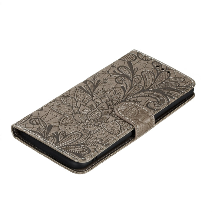 Funda de cuero con tapa horizontal con patrón de estampado de flores de encaje con soporte y ranuras para tarjetas y billetera y marco de fotos, For Xiaomi Redmi Note 9T 5G, For Xiaomi Redmi Note 10 Pro, For Xiaomi Redmi Note 10 4G                     ...