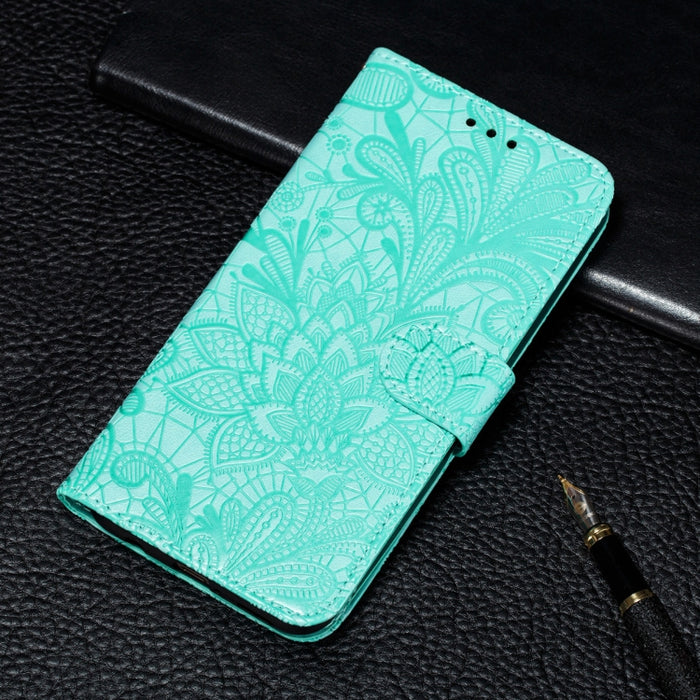 Funda de cuero con tapa horizontal con patrón de estampado de flores de encaje con soporte y ranuras para tarjetas y billetera y marco de fotos, For Xiaomi Redmi Note 9T 5G, For Xiaomi Redmi Note 10 Pro, For Xiaomi Redmi Note 10 4G                     ...