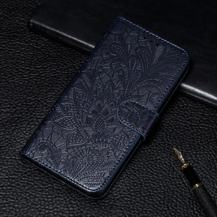 Funda de cuero con tapa horizontal con patrón de estampado de flores de encaje con soporte y ranuras para tarjetas y billetera y marco de fotos, For Xiaomi Redmi Note 9T 5G, For Xiaomi Redmi Note 10 Pro, For Xiaomi Redmi Note 10 4G                     ...