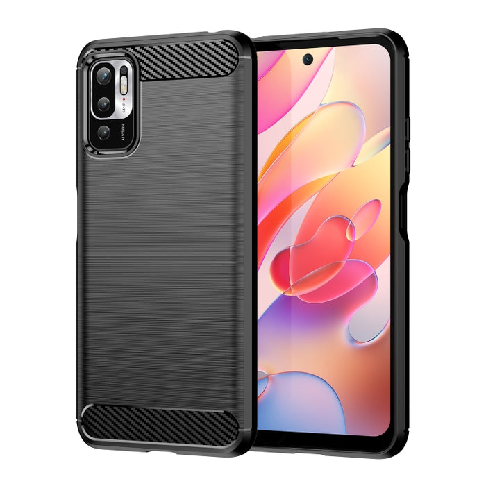 Estuche de TPU de fibra de carbono con textura cepillada, For Xiaomi Redmi Note 10 5G, For Xiaomi Mi 11 Lite