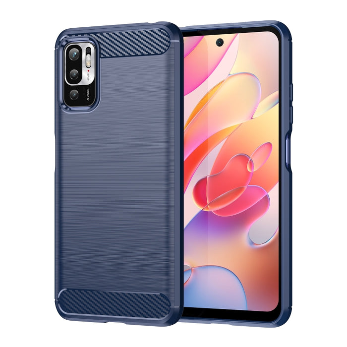 Estuche de TPU de fibra de carbono con textura cepillada, For Xiaomi Redmi Note 10 5G, For Xiaomi Mi 11 Lite