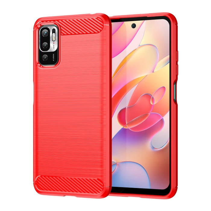 Estuche de TPU de fibra de carbono con textura cepillada, For Xiaomi Redmi Note 10 5G, For Xiaomi Mi 11 Lite