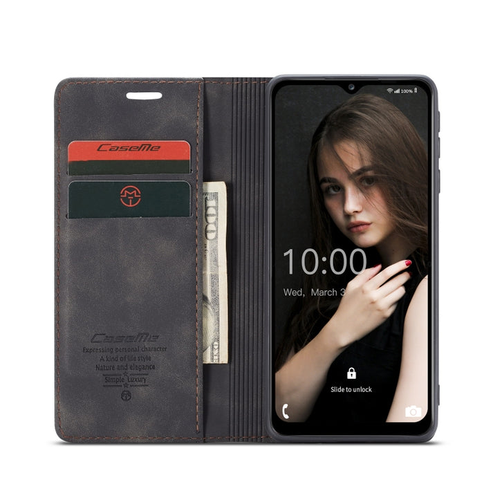 CaseMe 013 Estuche de cuero con tapa horizontal multifuncional con soporte, ranura para tarjeta y billetera, For Samsung Galaxy A12, For Xiaomi CC9 Pro