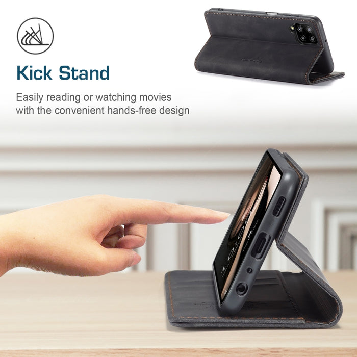 CaseMe 013 Estuche de cuero con tapa horizontal multifuncional con soporte, ranura para tarjeta y billetera, For Samsung Galaxy A12, For Xiaomi CC9 Pro
