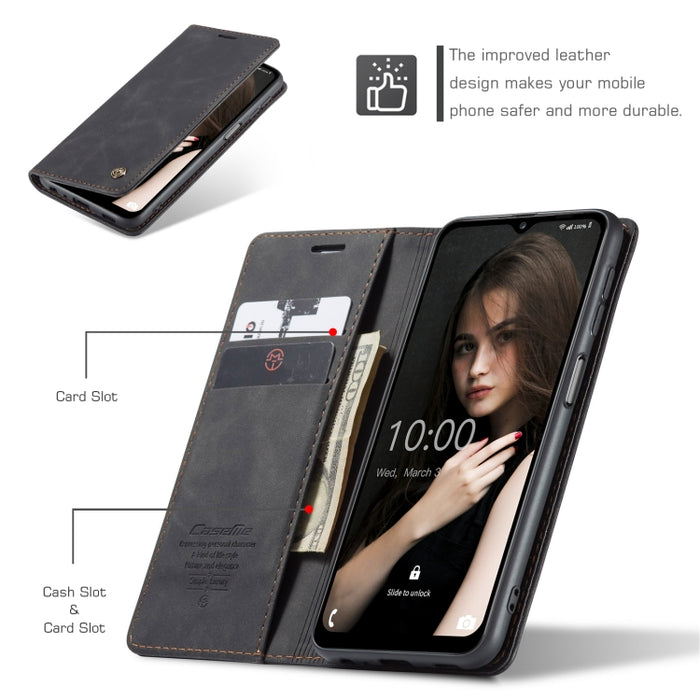 CaseMe 013 Estuche de cuero con tapa horizontal multifuncional con soporte, ranura para tarjeta y billetera, For Samsung Galaxy A12, For Xiaomi CC9 Pro