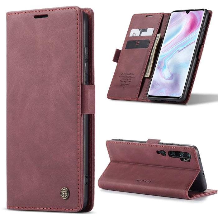 CaseMe 013 Estuche de cuero con tapa horizontal multifuncional con soporte, ranura para tarjeta y billetera, For Samsung Galaxy A12, For Xiaomi CC9 Pro
