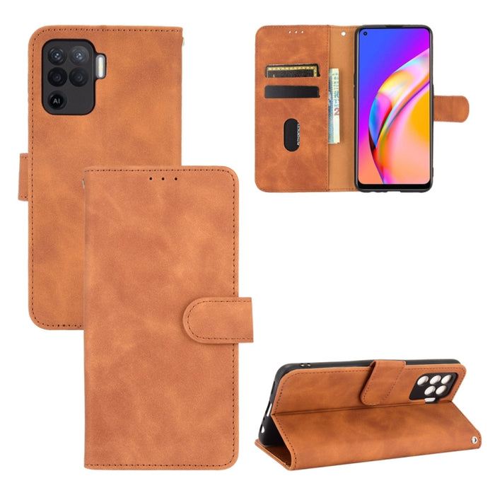 Funda de piel sintética con textura de piel de becerro con tapa horizontal y hebilla magnética con soporte, ranuras para tarjetas y cartera, For Oppo A94, For Oppo F19 Pro, For Oppo Reno5 F, For Xiaomi Redmi Note 10, For Xiaomi Redmi Note 10S