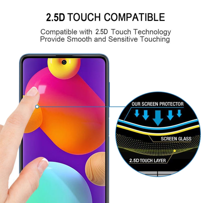Película de vidrio templado de pantalla completa con pegamento completo de 25 piezas, For Samsung Galaxy M62 (25 PCS), For Samsung Galaxy F62 (25 PCS), For Xiaomi Poco X3 Pro (25 PCS), For Xiaomi Poco F3 (25 PCS), For Xiaomi Redmi Note 9T (25 PCS)     ...