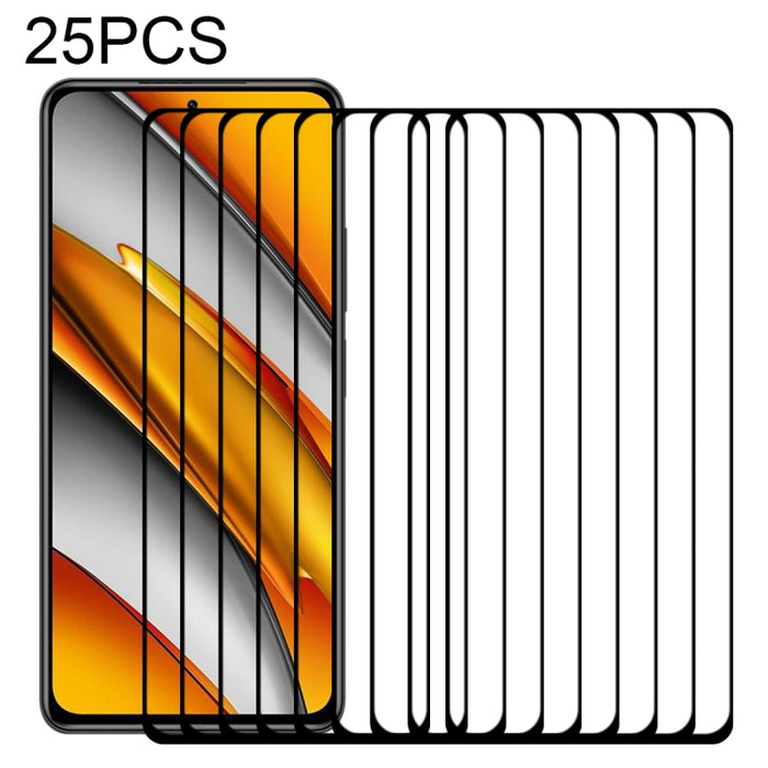 Película de vidrio templado de pantalla completa con pegamento completo de 25 piezas, For Samsung Galaxy M62 (25 PCS), For Samsung Galaxy F62 (25 PCS), For Xiaomi Poco X3 Pro (25 PCS), For Xiaomi Poco F3 (25 PCS), For Xiaomi Redmi Note 9T (25 PCS)     ...