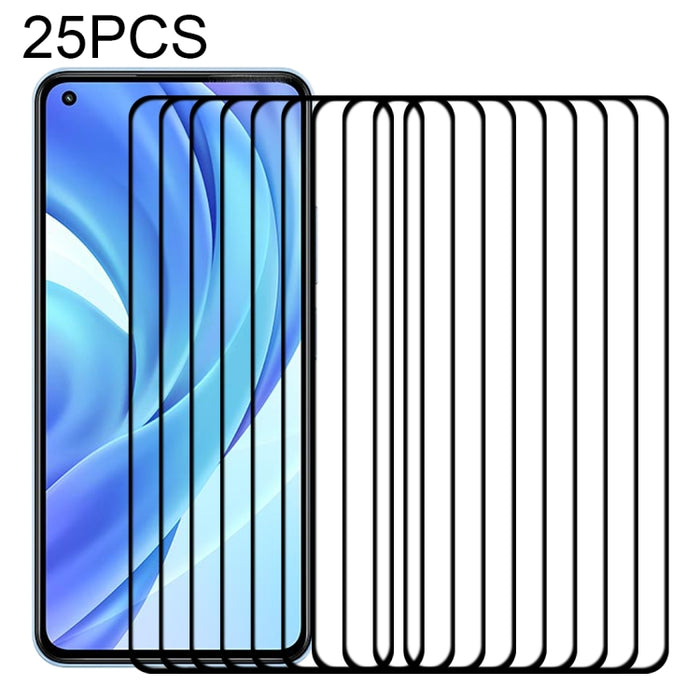 Película de vidrio templado de pantalla completa con pegamento completo de 25 piezas, For Samsung Galaxy M62 (25 PCS), For Samsung Galaxy F62 (25 PCS), For Xiaomi Poco X3 Pro (25 PCS), For Xiaomi Poco F3 (25 PCS), For Xiaomi Redmi Note 9T (25 PCS)     ...