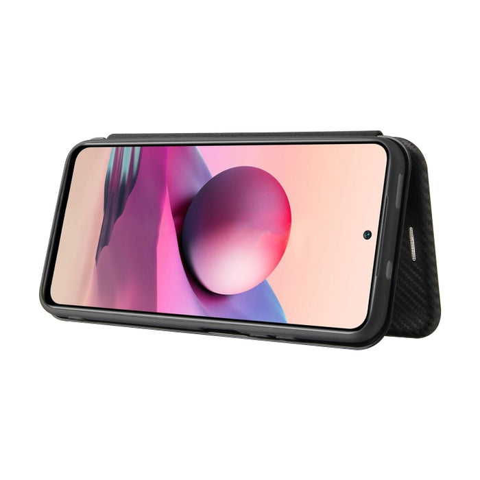 Textura de fibra de carbono Flip horizontal magnético TPU + PC + Funda de cuero PU con ranura para tarjeta, For Xiaomi Redmi Note 10, For Xiaomi Redmi Note 10S, For Xiaomi Redmi Note 10 Pro, For Xiaomi Redmi Note 10 Pro Max, For alcatel 1S (2021)      ...
