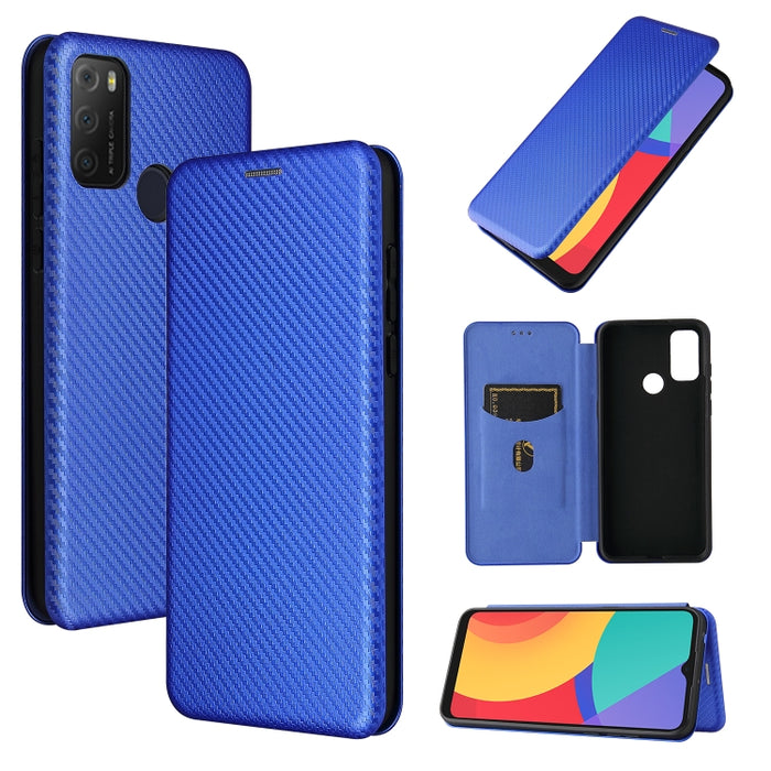 Textura de fibra de carbono Flip horizontal magnético TPU + PC + Funda de cuero PU con ranura para tarjeta, For Xiaomi Redmi Note 10, For Xiaomi Redmi Note 10S, For Xiaomi Redmi Note 10 Pro, For Xiaomi Redmi Note 10 Pro Max, For alcatel 1S (2021)      ...