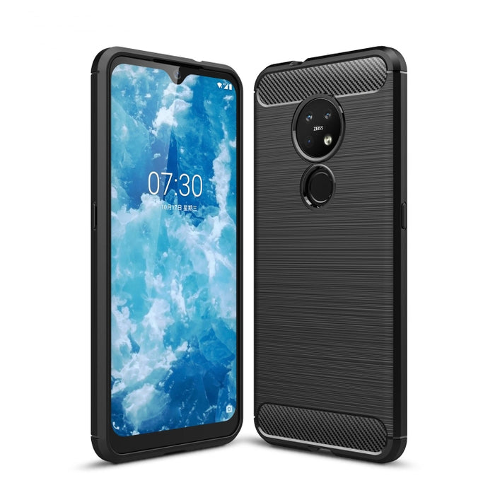 Funda protectora de TPU de fibra de carbono con textura cepillada, For Xiaomi Mi 9 Pro 5G, For Vivo V17 Pro, For Nokia 7.2 & 6.2