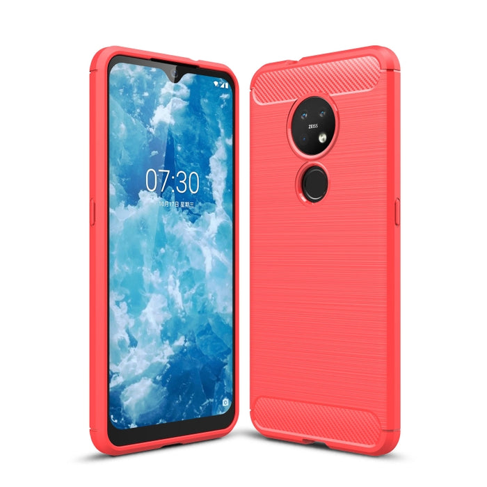 Funda protectora de TPU de fibra de carbono con textura cepillada, For Xiaomi Mi 9 Pro 5G, For Vivo V17 Pro, For Nokia 7.2 & 6.2