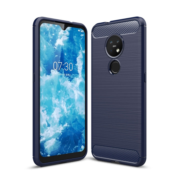 Funda protectora de TPU de fibra de carbono con textura cepillada, For Xiaomi Mi 9 Pro 5G, For Vivo V17 Pro, For Nokia 7.2 & 6.2