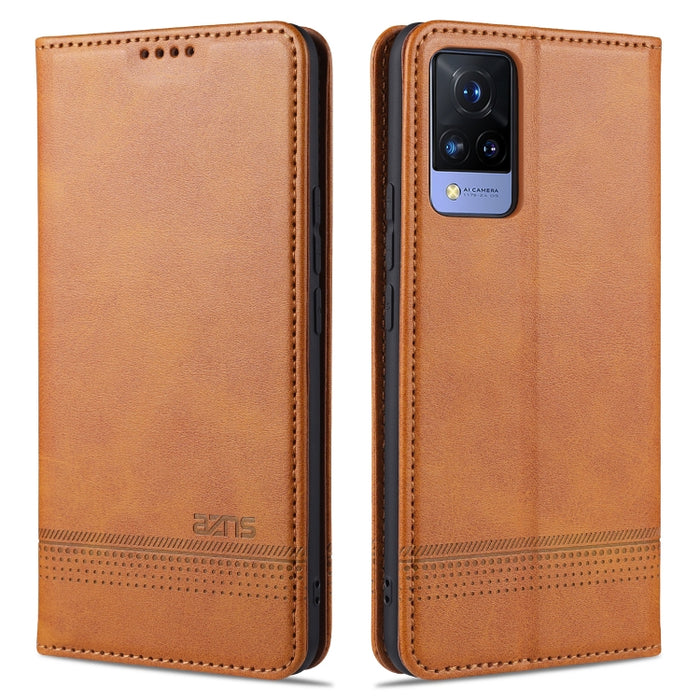 AZNS Estuche de cuero con tapa horizontal con textura de becerro magnético con ranuras para tarjetas y soporte y billetera, For vivo S9, For vivo S9e, For Xiaomi Redmi Note 10, For Xiaomi Redmi Note 10S, For Samsung Galaxy A02
