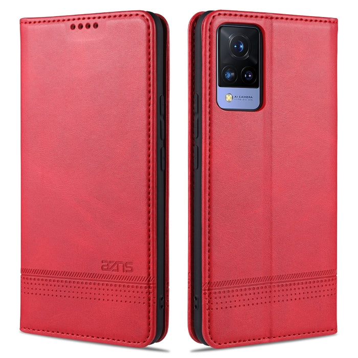 AZNS Estuche de cuero con tapa horizontal con textura de becerro magnético con ranuras para tarjetas y soporte y billetera, For vivo S9, For vivo S9e, For Xiaomi Redmi Note 10, For Xiaomi Redmi Note 10S, For Samsung Galaxy A02