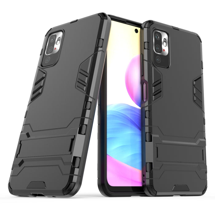 Funda protectora de PC + TPU a prueba de golpes con soporte oculto, For Xiaomi Redmi Note 10 5G, For Samsung Galaxy F62 / M62