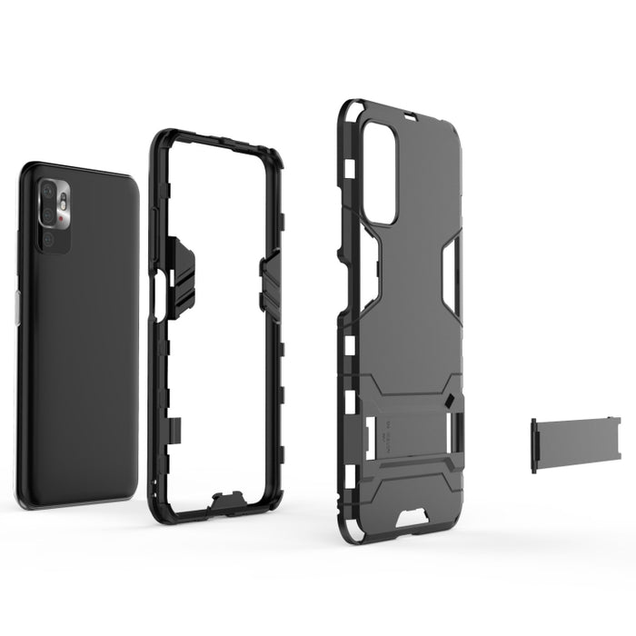 Funda protectora de PC + TPU a prueba de golpes con soporte oculto, For Xiaomi Redmi Note 10 5G, For Samsung Galaxy F62 / M62
