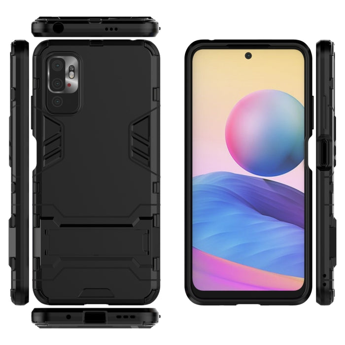 Funda protectora de PC + TPU a prueba de golpes con soporte oculto, For Xiaomi Redmi Note 10 5G, For Samsung Galaxy F62 / M62