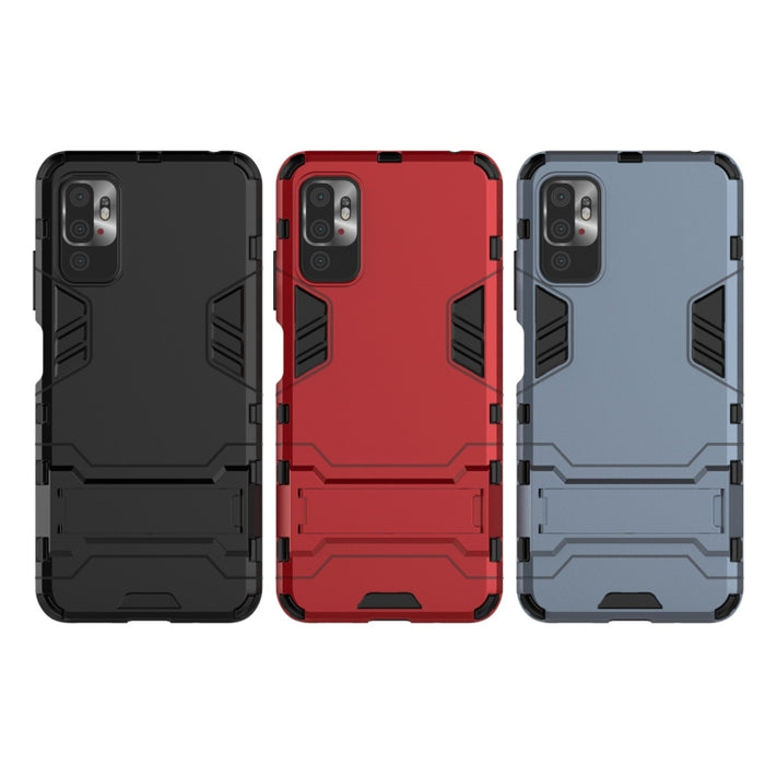 Funda protectora de PC + TPU a prueba de golpes con soporte oculto, For Xiaomi Redmi Note 10 5G, For Samsung Galaxy F62 / M62