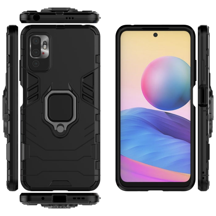 Funda protectora de PC + TPU a prueba de golpes con soporte de anillo magnético, For Xiaomi Redmi Note 10 5G, For Samsung Galaxy F62 / M62